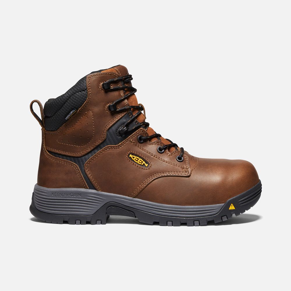 Keen Trekking Bot Erkek Kahverengi - Chicago 6\" Internal Met Waterproof (Carbon-Fiber Toe) - Türkiye